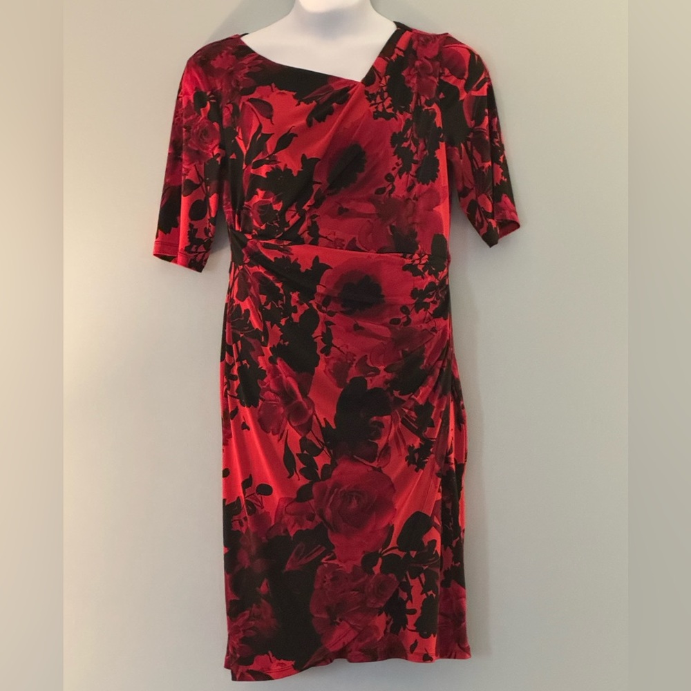 Elegant Red Floral Dress Christopher Banks